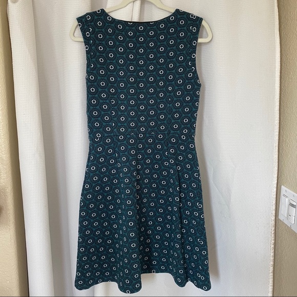 Loft Green Black Patterned Knit Dress - Picture 5 of 5